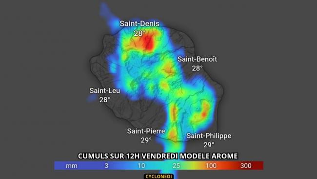 La Réunion : Averses pour la Saint-Valentin, orages pour le week-end ?