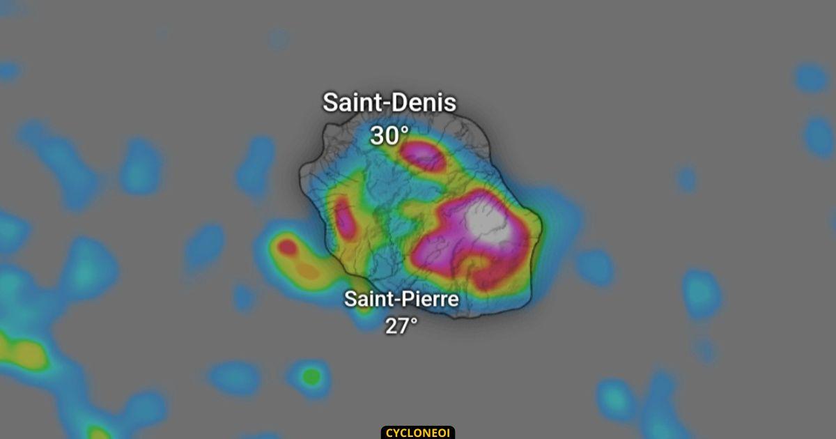 La Réunion : vigilance fortes pluies orages en cours