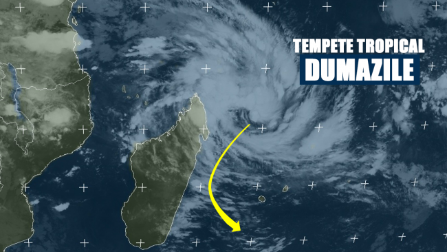 La Tempête Tropicale DUMAZILE a été baptisée ce matin