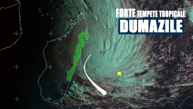 DUMAZILE se renforce et devient forte tempête tropicale