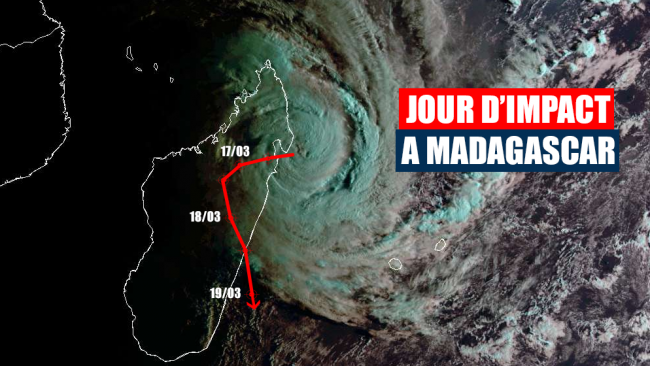 ELIAKIM : impact en cours sur le nord-est de Madagascar