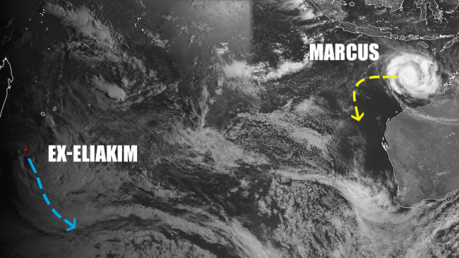 Cyclone Tropical MARCUS dans l'océan indien sud-est