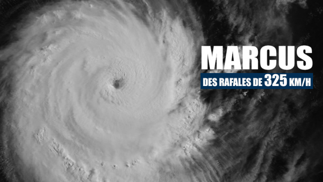 Démonstration de force du cyclone tropical MARCUS