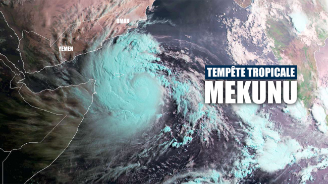 Tempête tropicale MEKUNU direction la péninsule arabique