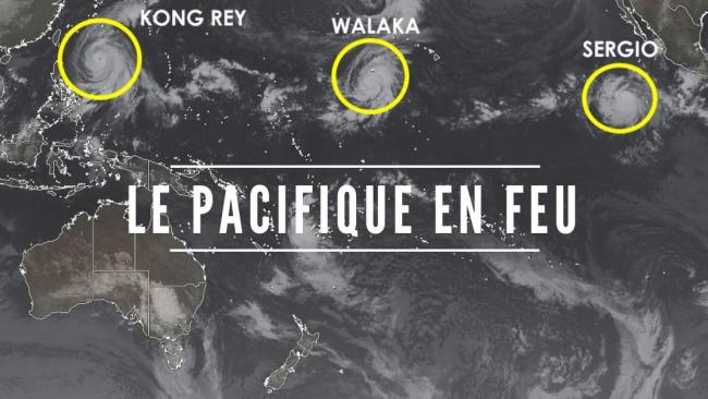 Des cyclones à la queuleuleu dans le pacifique