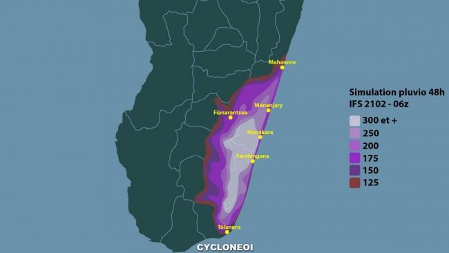 Cyclone Emnati : Quel scénario d'impact pour Madagascar (MAJ du 21/02/2022)