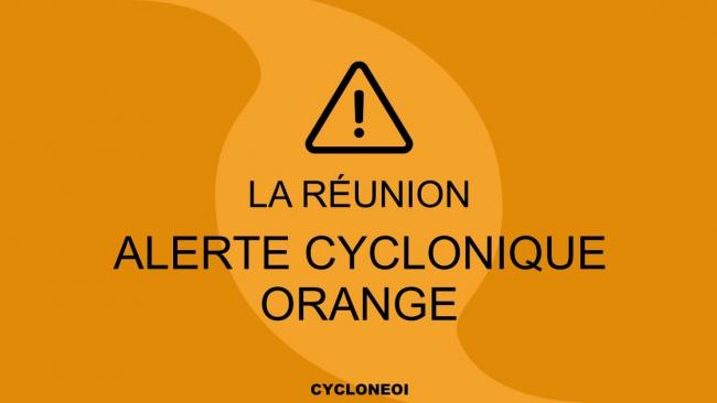 La Réunion en alerte cyclonique orange à compter du Mercredi 2 février à 06h00