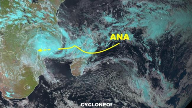 La tempête tropicale ANA s'en va mourir au coeur du continent africain