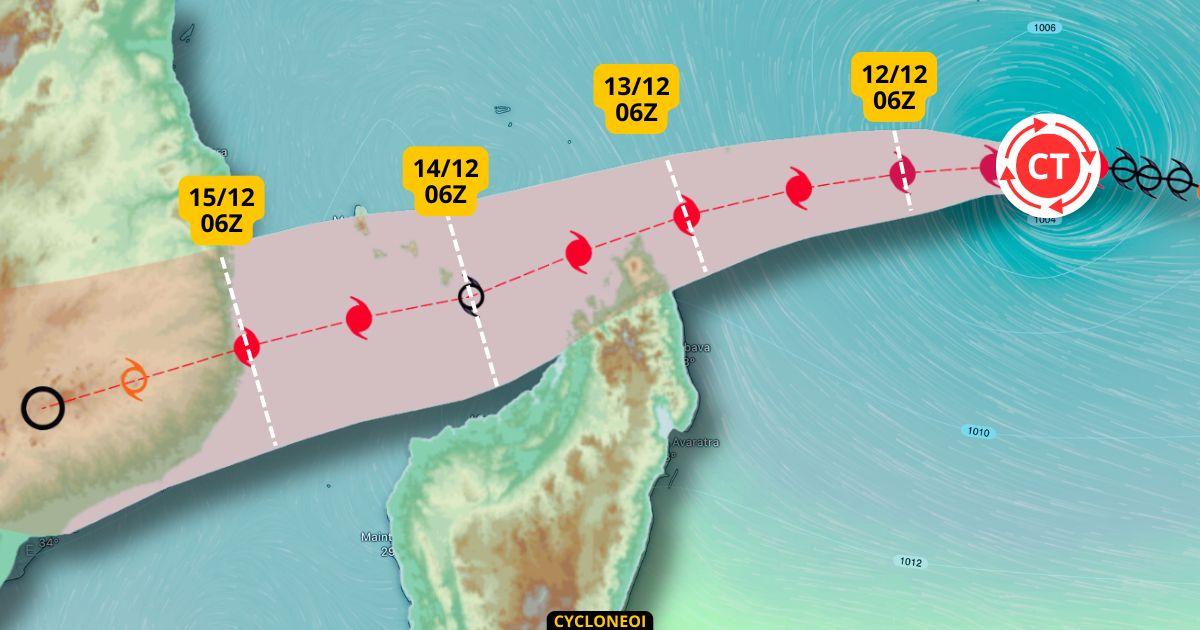 CHIDO devenu cyclone va frapper Agalega, menace Madagascar et Mayotte