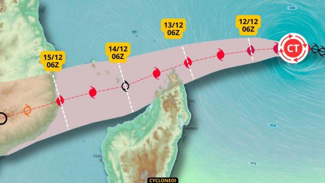 CHIDO devenu cyclone va frapper Agalega, menace Madagascar et Mayotte