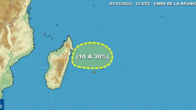 Un début de signal de cyclogenèse au Nord de La Réunion et Maurice