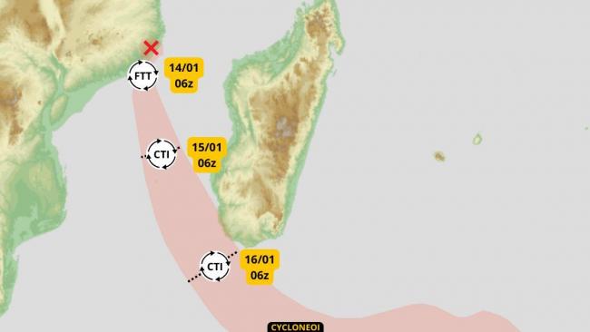 Le cyclone DIKELEDI poursuit son périple destructeur sur le Mozambique