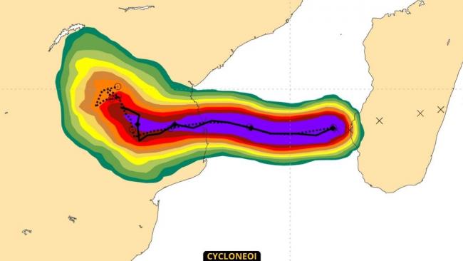 FREDDY : impact inéluctable pour le Mozambique vendredi vers Vilanculos
