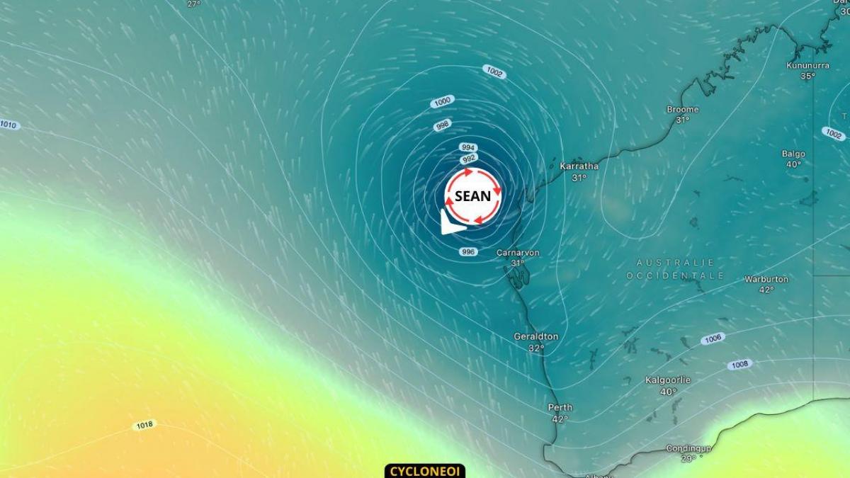 Cyclone tropical intense SEAN dans le Sud-Est océan indien