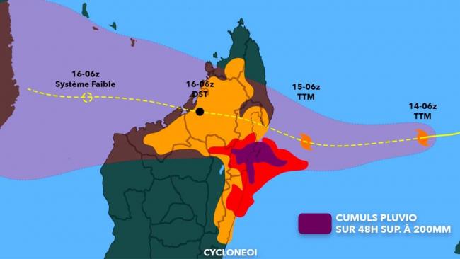 Tempête tropicale Dumako : De fortes pluies attendues sur l'Est de Madagascar