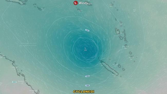 Risque de cyclogenèse en hausse dans le secteur de la Nouvelle Calédonie
