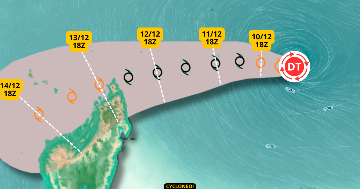 Future tempête CHIDO : menace potentielle pour Agalega et Madagascar