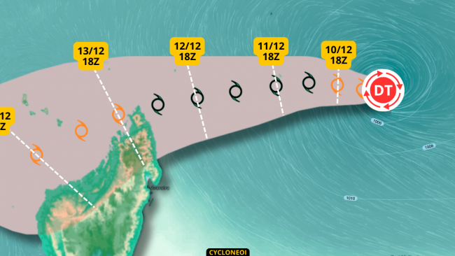 Future tempête CHIDO : menace potentielle pour Agalega et Madagascar