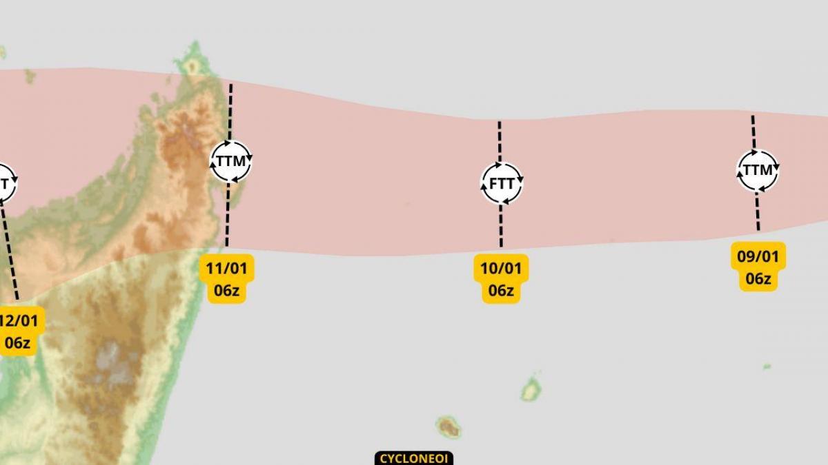 Future tempête DIKELEDI, menace potentielle pour Madagascar