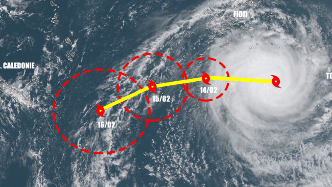 Après avoir balayé les Tonga, le cyclone GITA se rapproche de la Nouvelle Calédonie