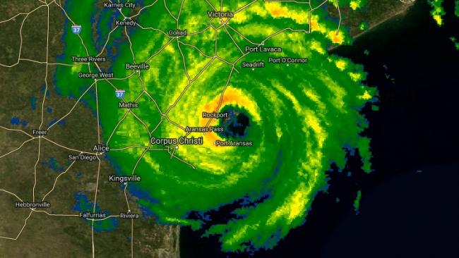 Le Texas dans l'oeil du puissant ouragan Harvey