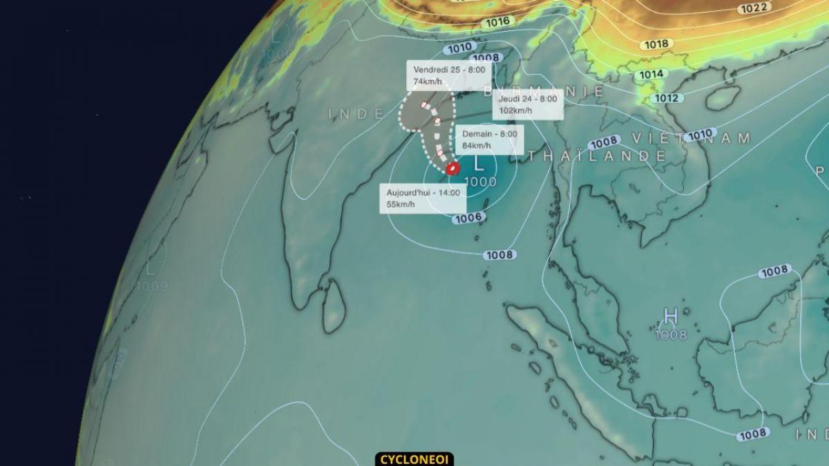 L'Inde sous la menace de la future tempête DANA