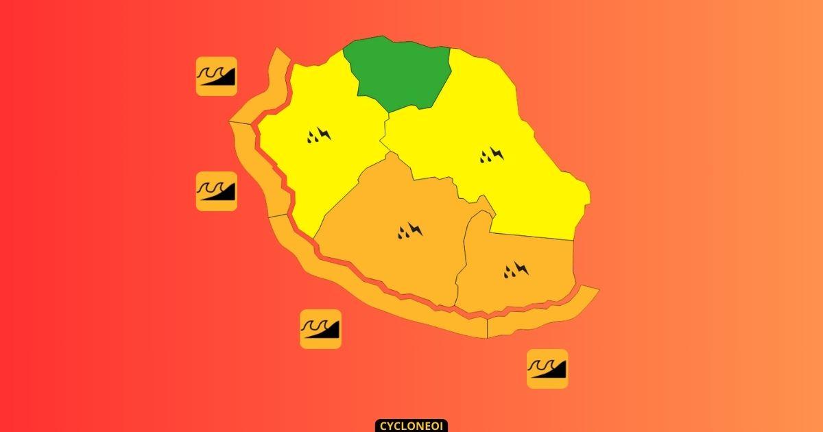 La Réunion : Attention plusieurs vigilances orange pour ce lundi 17 mars