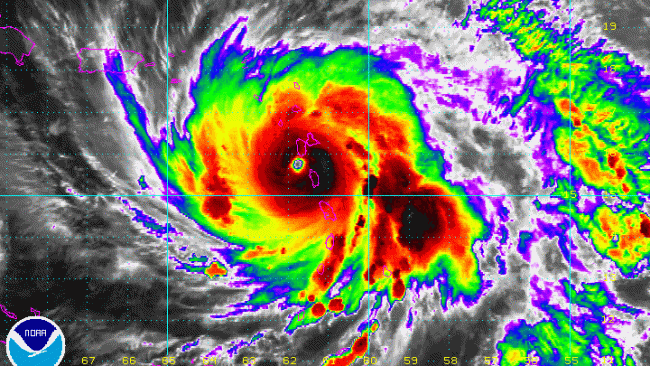 L'ouragan MARIA frappe la Dominique et la Guadeloupe