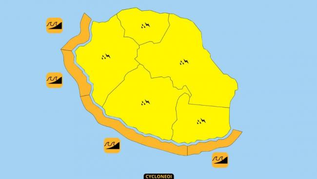 La Réunion : vigilance fortes pluies orages et vagues submersion