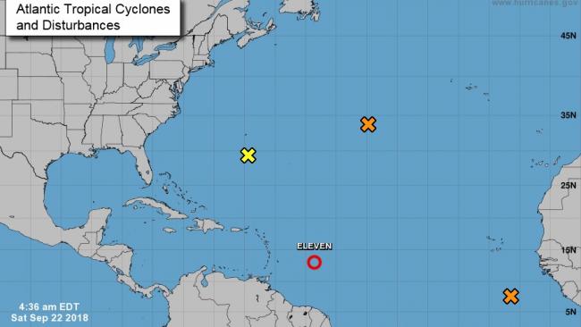 Dépression à l'est de l'Arc des Antilles et onde tropicale sous surveillance