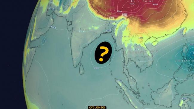 Risque de cyclogenèse potentiel dans le Golfe du Bengale