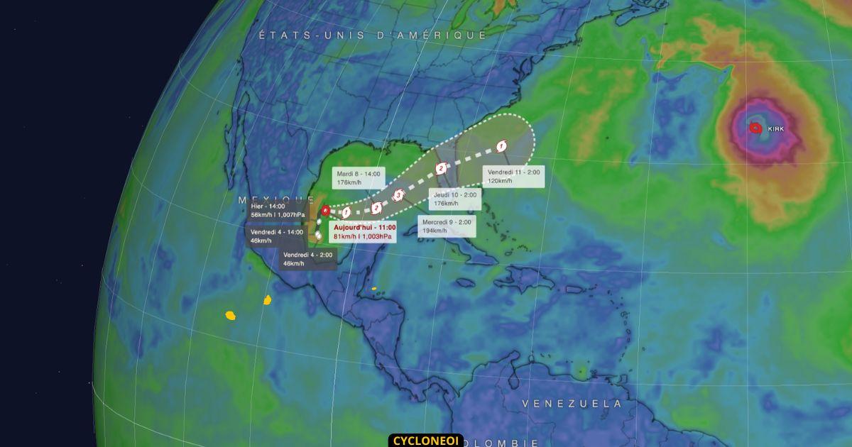 Potentiel ouragan majeur milton en direction de la floride