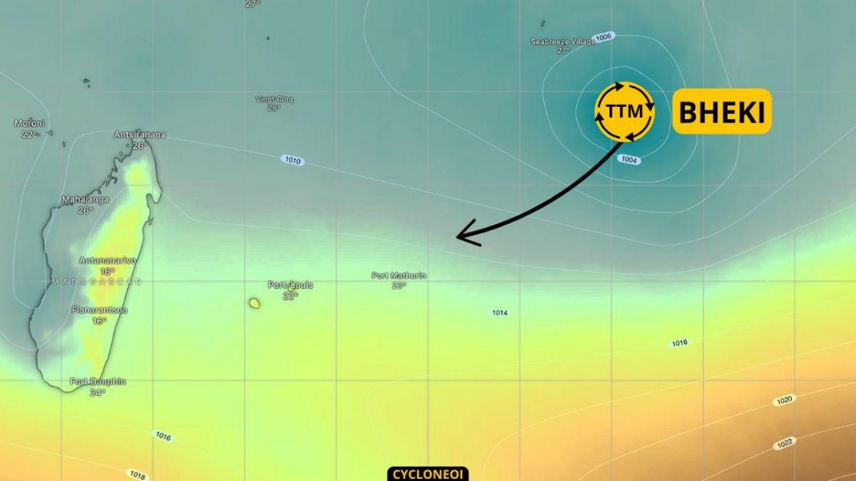 La tempête BHEKI pourrait s’approcher des Mascareignes