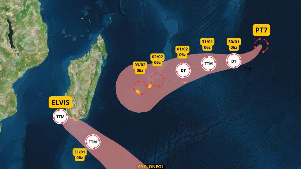 Tempête tropicale ELVIS et potentielle future tempête FAIDA