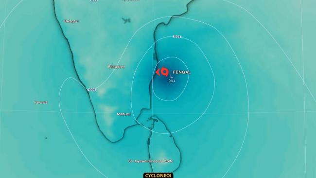 Tempête FENGAL, pluies diluviennes attendues à Pondichéry