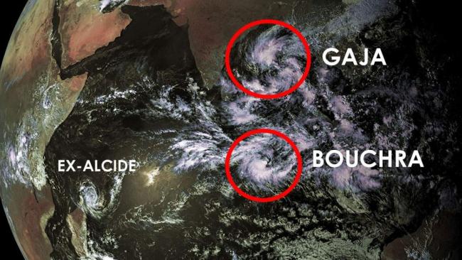 Tempête GAJA, 3e système  baptisé dans l'océan indien durant ce mois de novembre