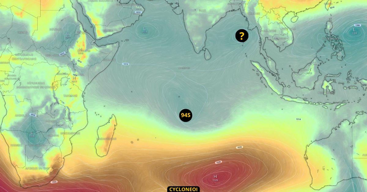 Zone suspecte 94S en berne et golfe du Bengale en attente