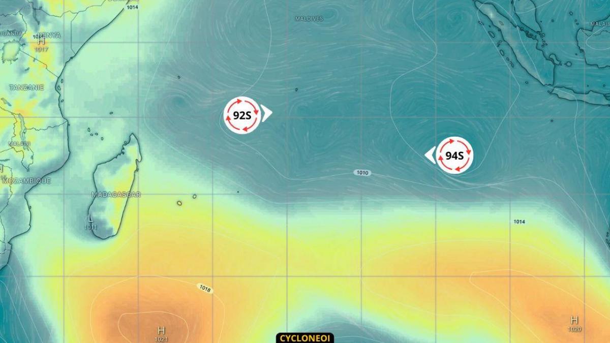 Zones suspectes 92S et 94S : Fin de la trêve cyclonique ?